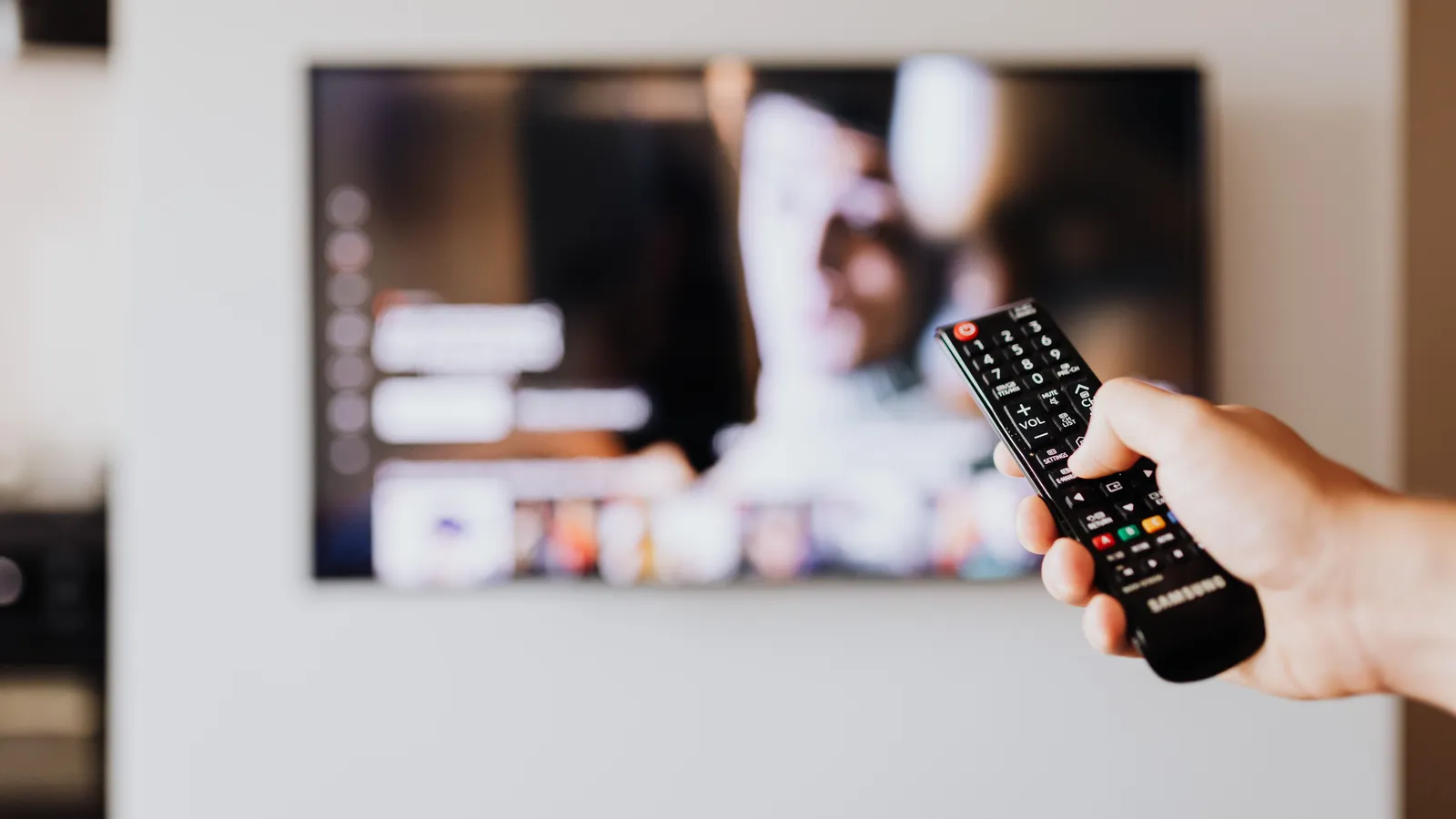 Smart television in a modern living room home entertainment setup.